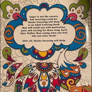 NEW ADULT coloring book MAYBE SWEARING WILL HELP